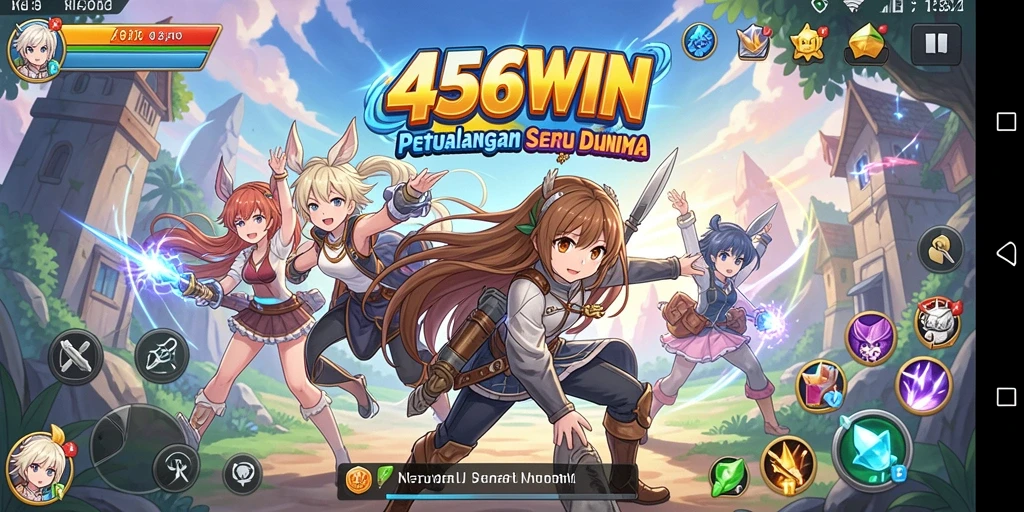 Tampilan gameplay seru dengan karakter anime terkenal dalam 456WIN.