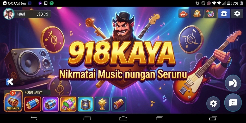 Tampilan gameplay <strong>918KAYA</strong> menunjukkan interaksi musik yang seru.