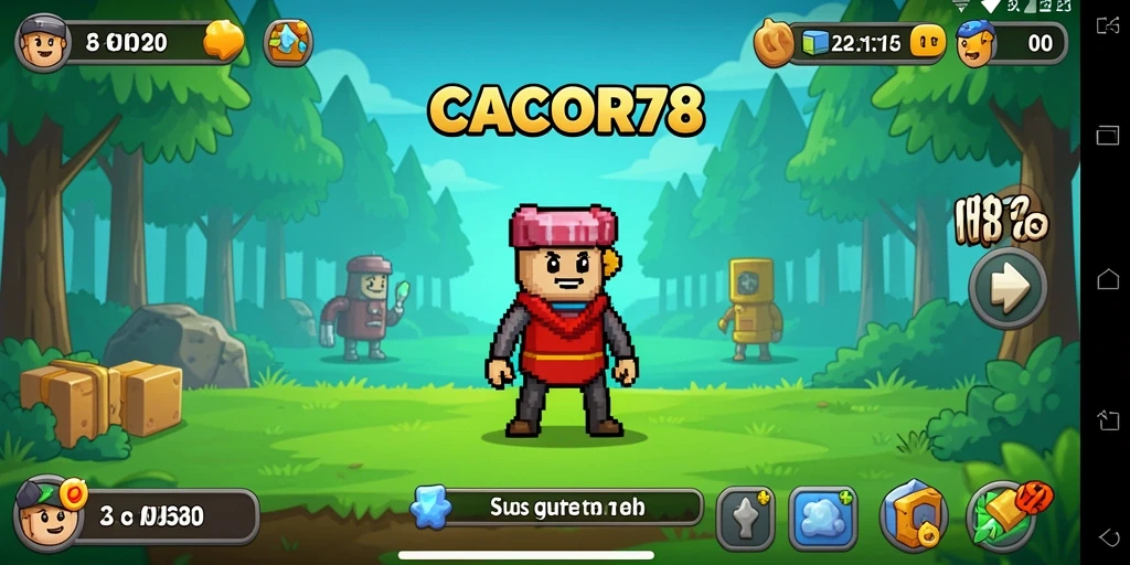 Screenshot utama CACOR78 menunjukkan momen seru dalam gameplay Idle.