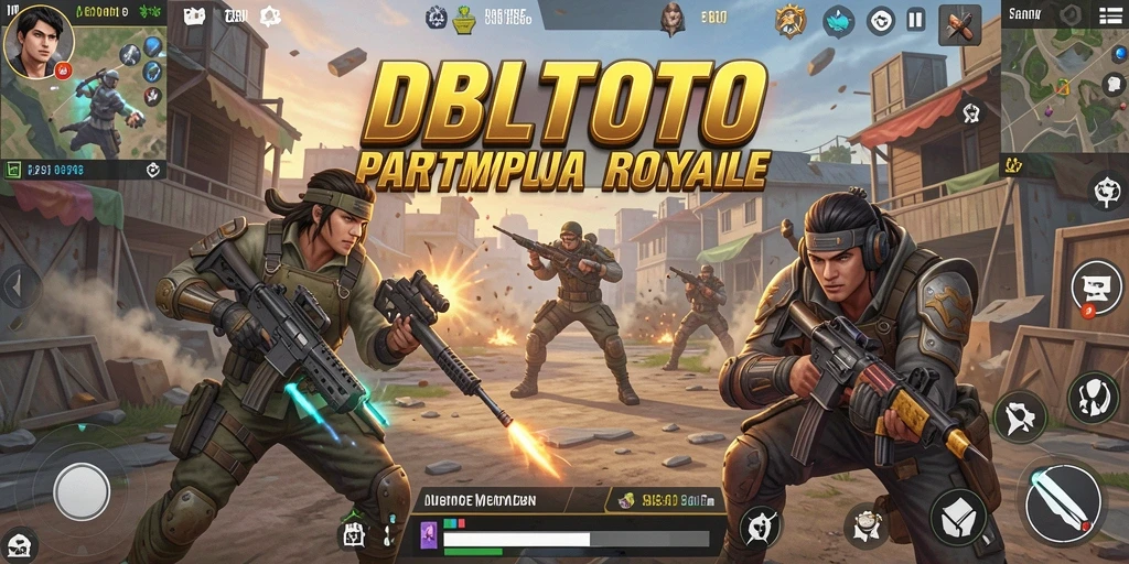 Tampilan gameplay seru dalam DBLTOTO dengan aksi Battle Royale.