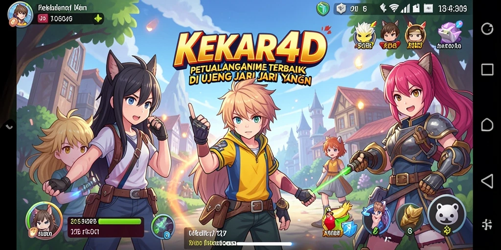 Tampilan gameplay menakjubkan dalam <strong>KEKAR4D</strong> menunjukkan karakter Anime yang beraksi.