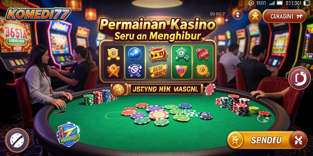 Tampilan gameplay Kasino yang mengasyikkan di KOMEDI77.