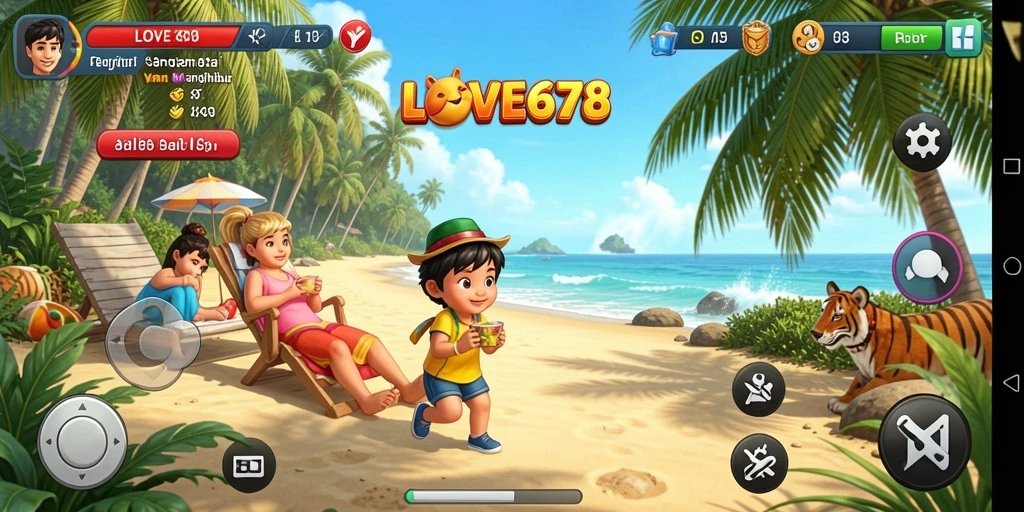 Tangkapan layar utama LOVE678 menunjukkan gameplay yang menyenangkan dan interaktif.