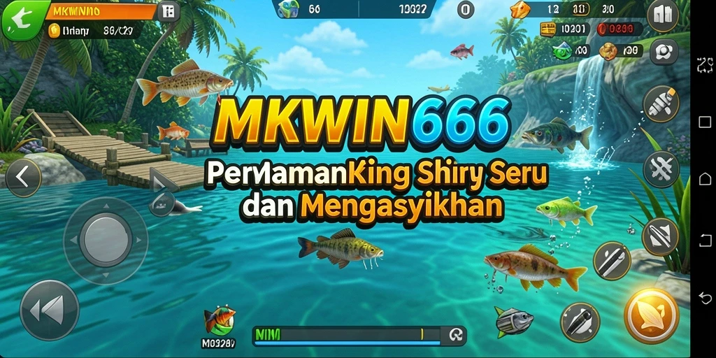 Tampilan gameplay <strong>MKWIN666</strong> yang menakjubkan saat memancing di laut.