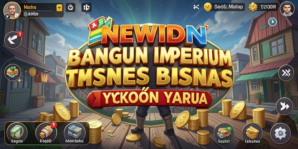 Tangkapan layar gameplay NEWIDN yang menunjukkan strategi pengembangan bisnis.