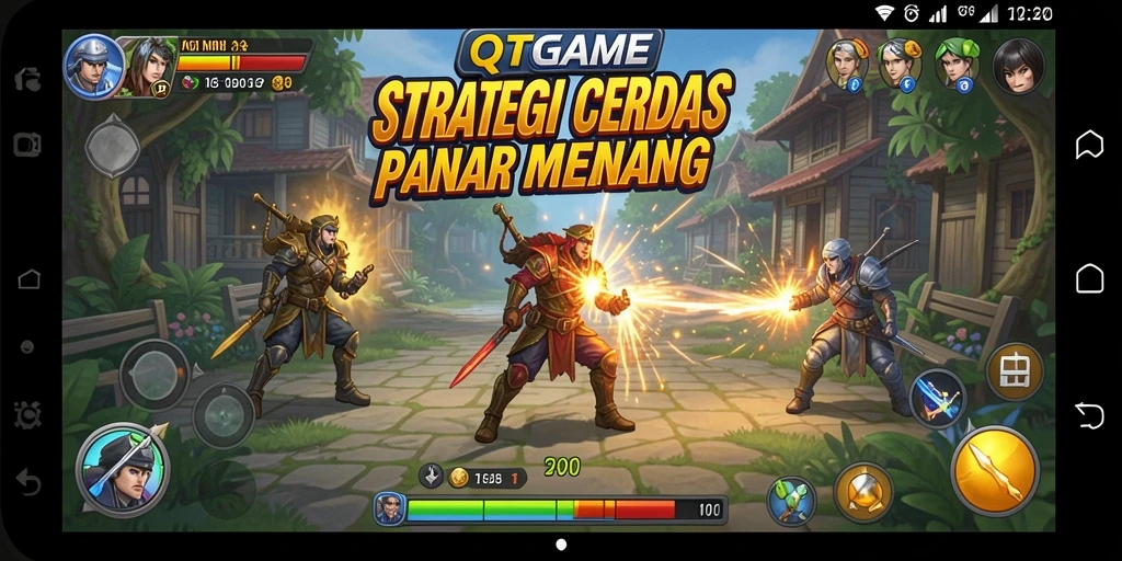 Tampilan gameplay yang mendebarkan dari QTGAME dengan aksi strategi yang seru.