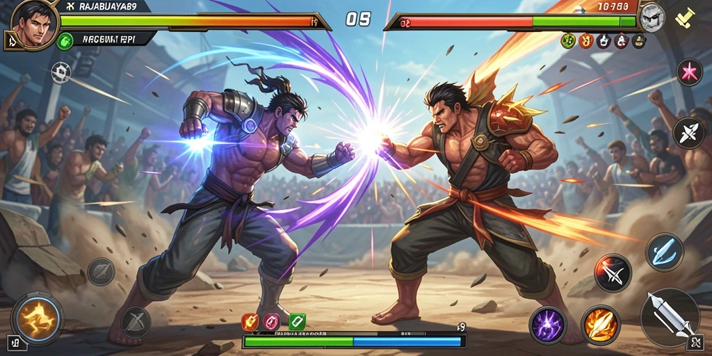 Gameplay menarik dengan pertarungan seru di RAJABUAYA89.