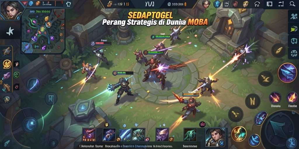 Screenshot gameplay SEDAPTOGEL menampilkan pertempuran seru.