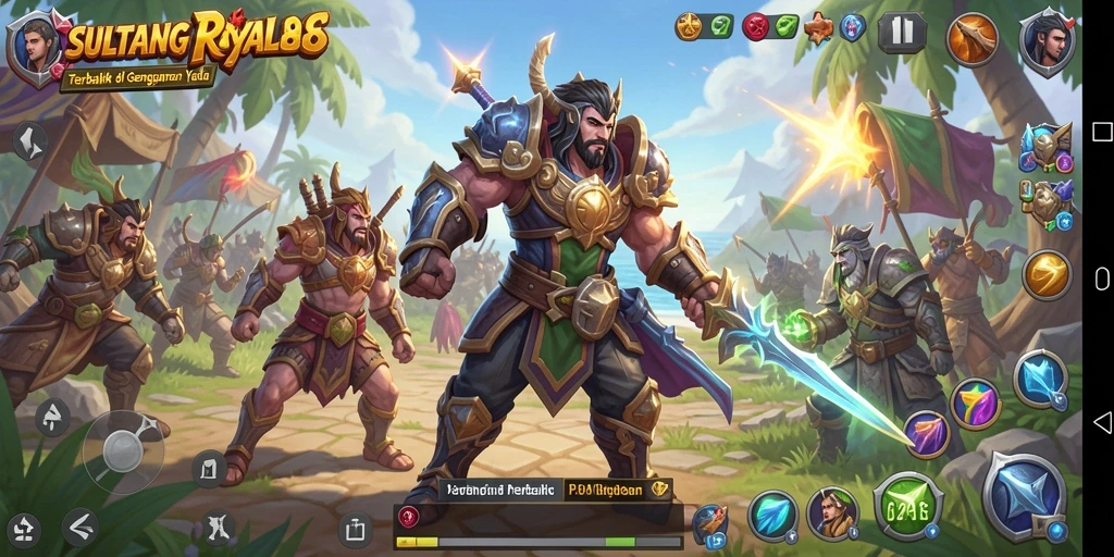 Tangkapan layar yang menampilkan aksi intens dalam gameplay Battle Royale.