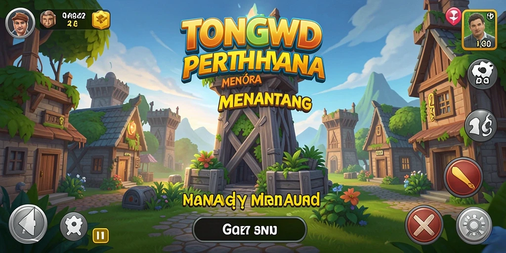 Tampilan gameplay yang menegangkan dalam Tower Defense.